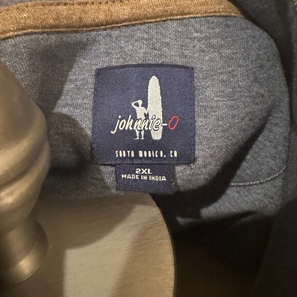 Johnnie-O Men's Quarter Zip Sweater Tan 2XL - Picture 3 of 3